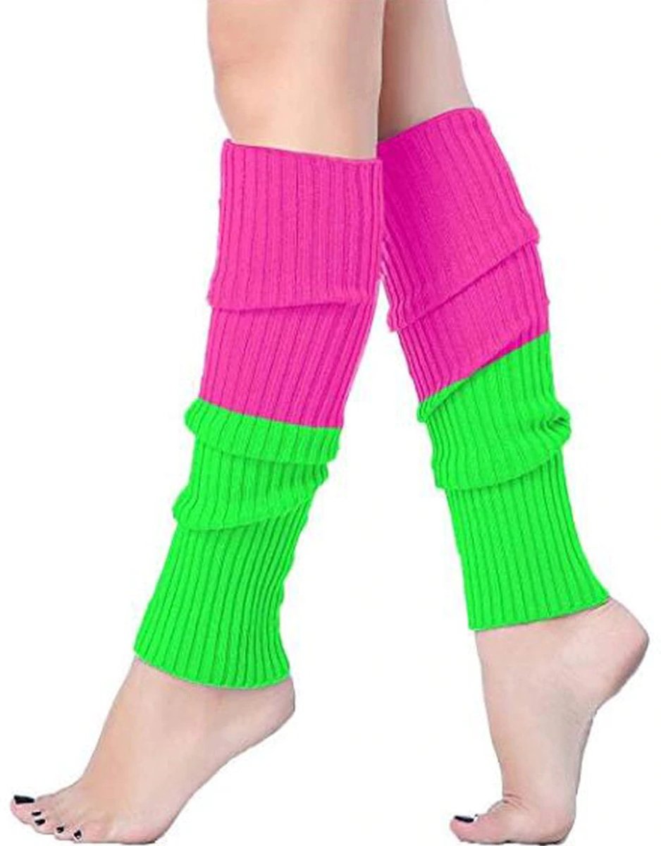 Beenwarmers 2 kleuren “Roze/Groen”